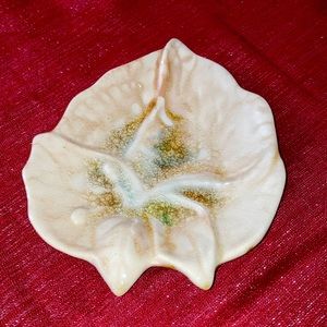 Vintage handcrafted leaf trays